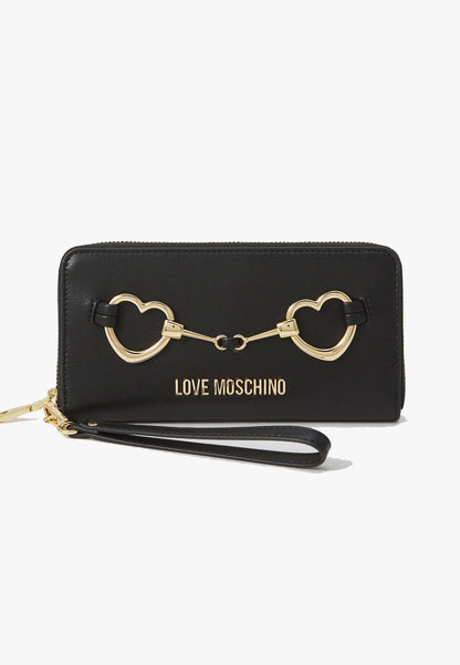 LOVE MOSCHINO - Portafoglio Double Love Nero