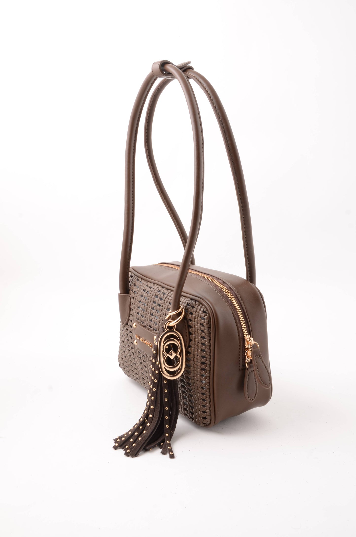 LA CARRIE - Borsa A Spalla Intrecciata Marrone