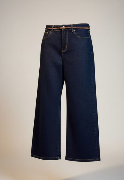 SUSY STAR CURVY - Jeans A Palazzo Denim Scuro