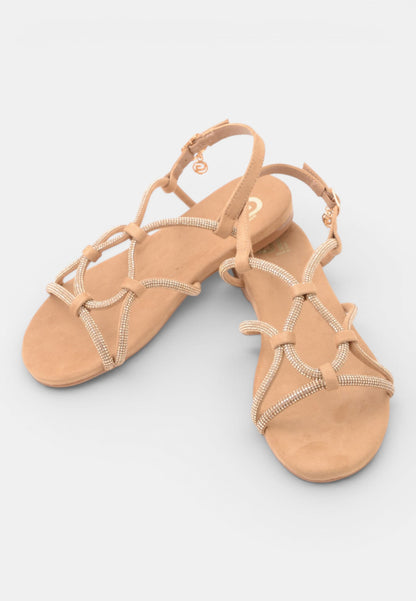 GOLD&GOLD - Sandalo Multi strass Oro