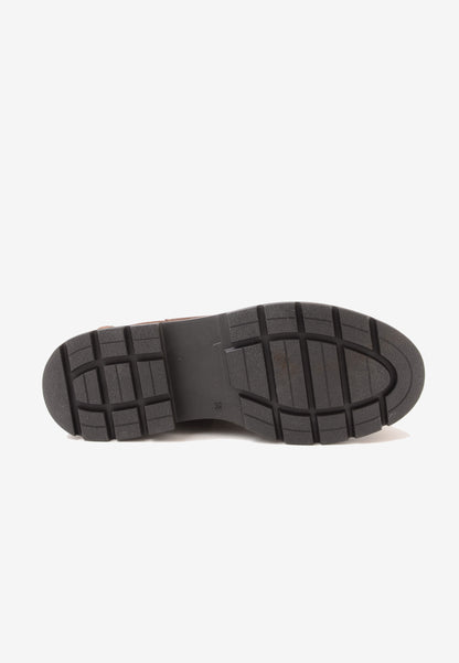 DIVINE FOLLIE - Stivale Bikers Camoscio Marrone