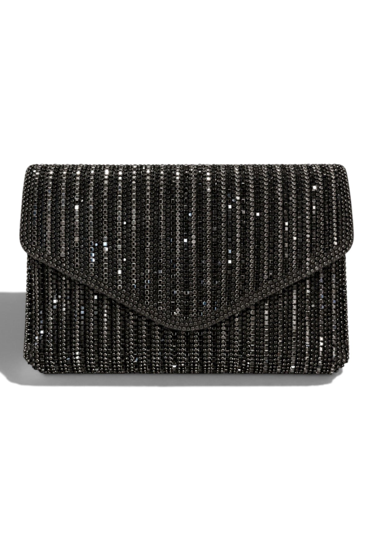 NUNZIA - Borsetta Pochette Strass Nero