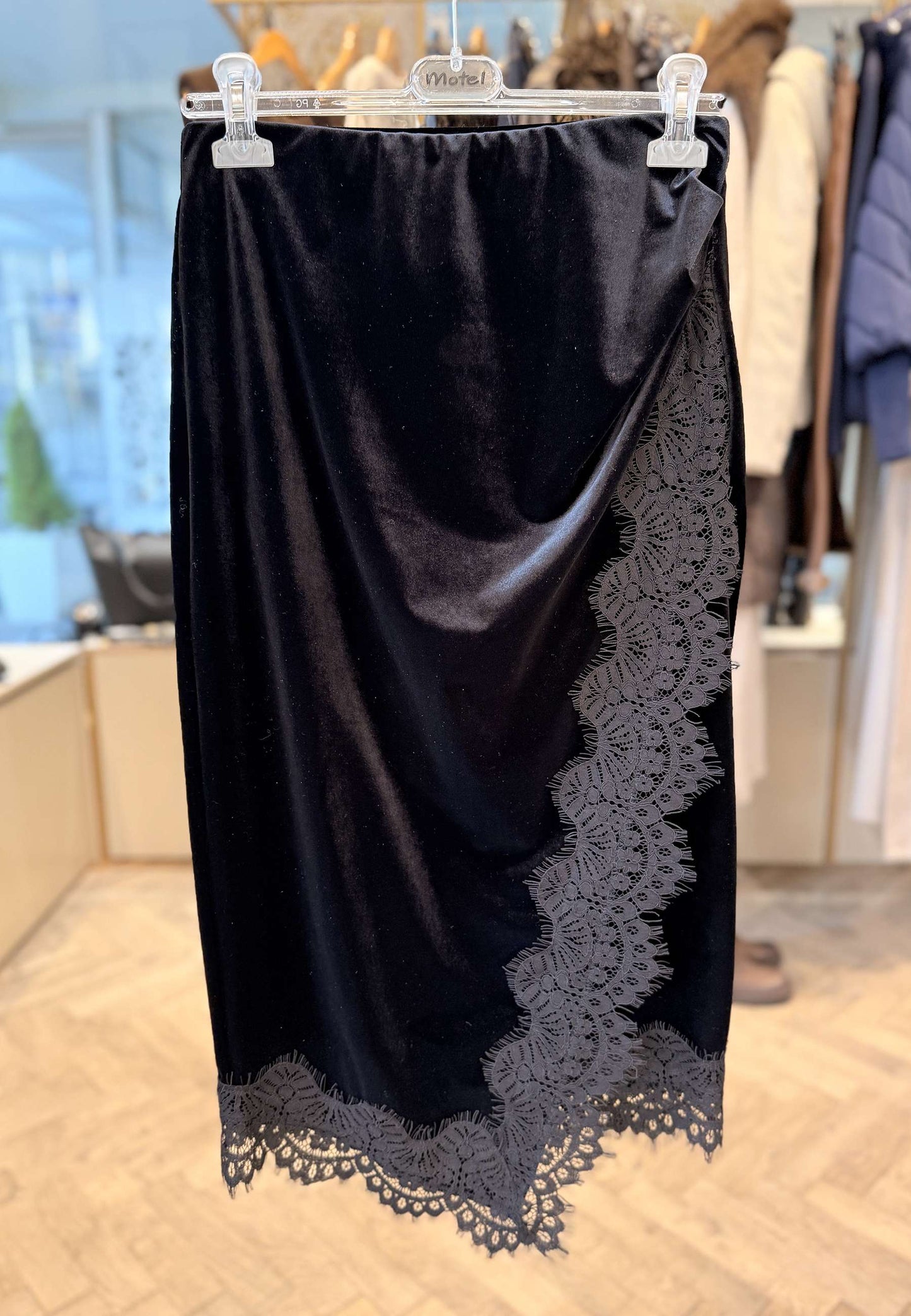 MOTEL - Gonna In Velluto Lingerie Nero