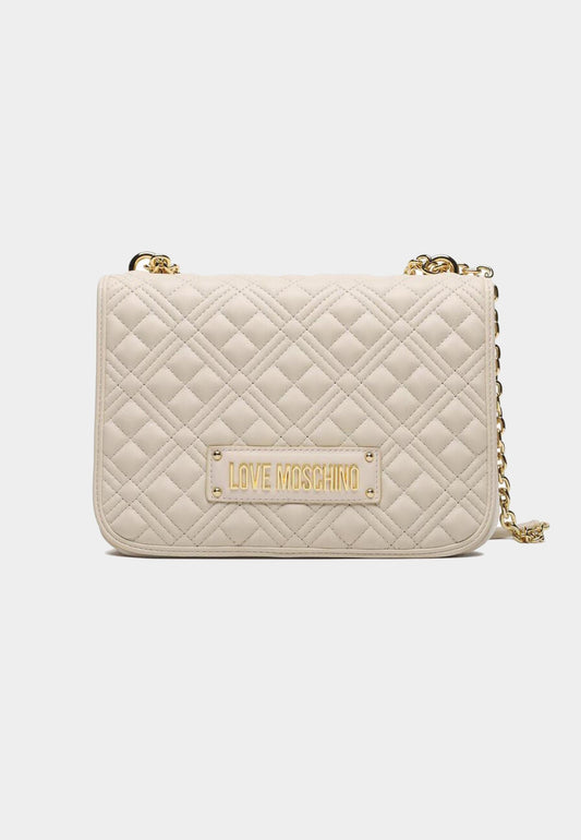 LOVE MOSCHINO - Borsa A Spalla Quilted Avorio