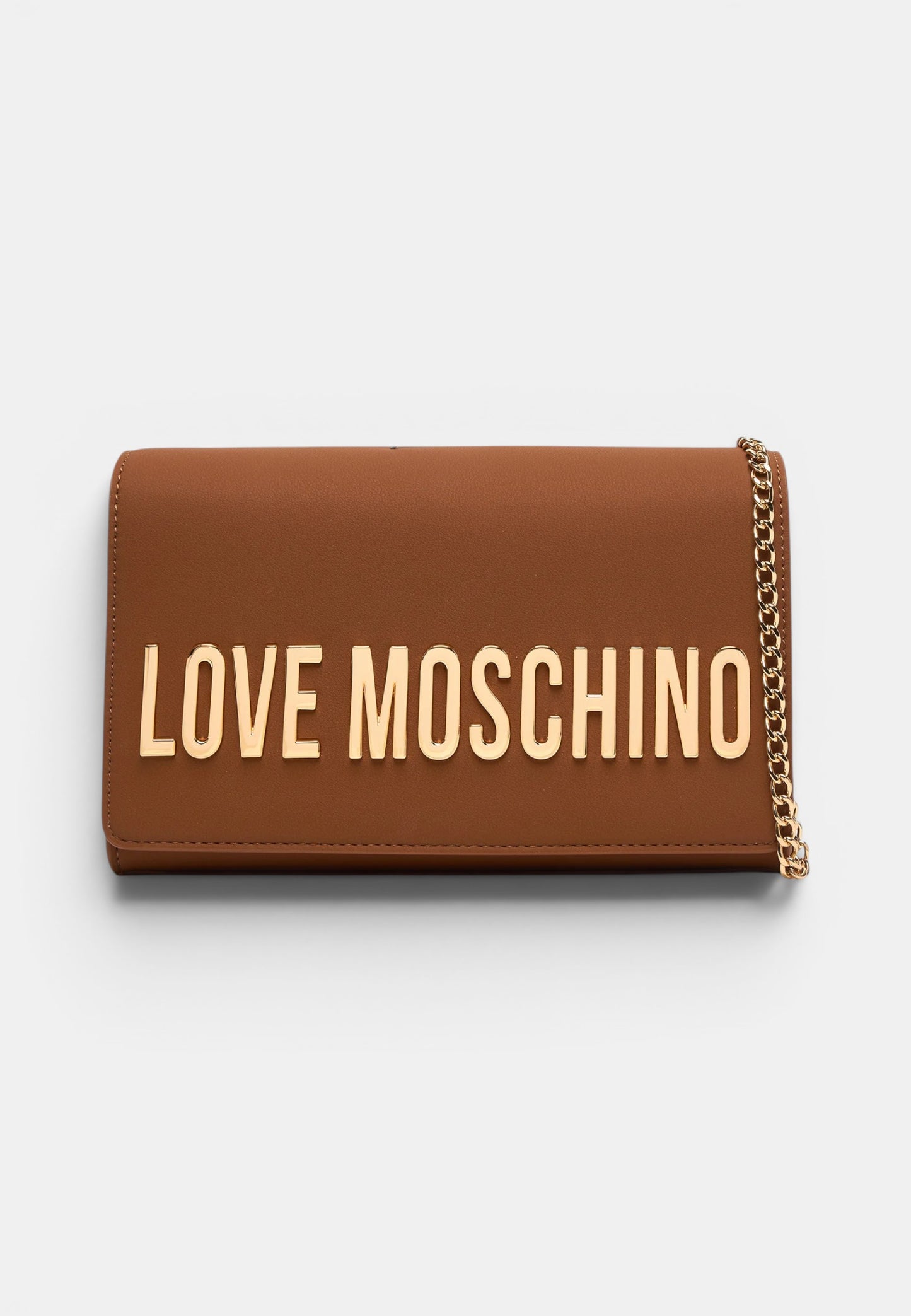 LOVE MOSCHINO - Borsetta A Tracolla Lettering Cuoio
