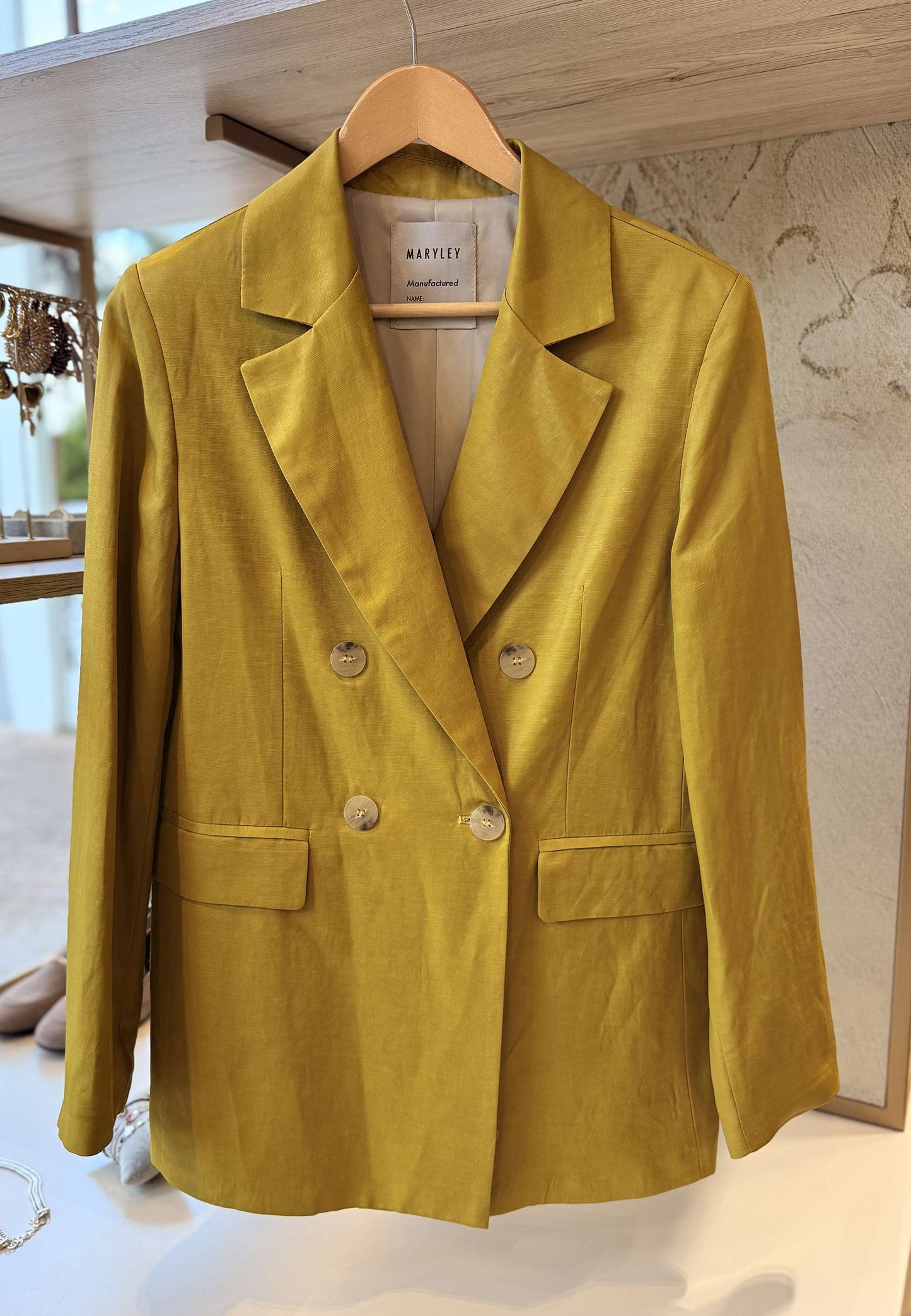 MARYLEY - Blazer Doppiopetto Olio