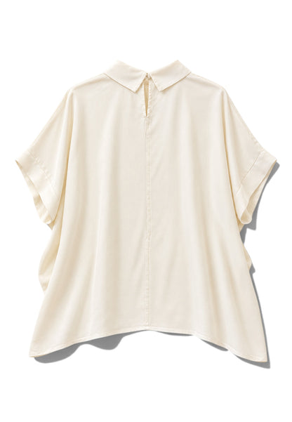 MOTEL - Blusa Collo Alto In Viscosa Burro