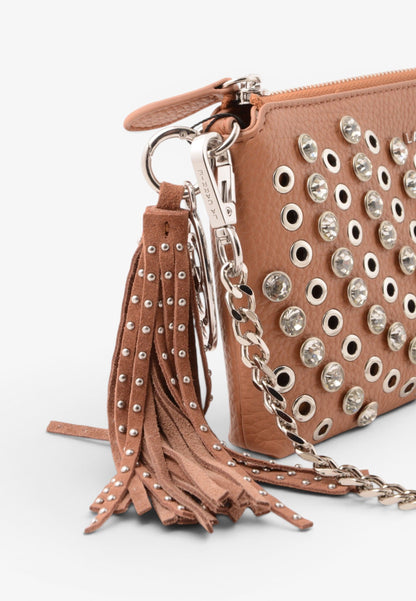 LA CARRIE - Portafoglio Pochette Strass Andromeda Cotto