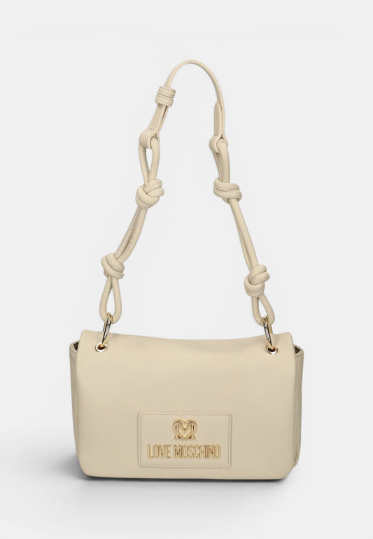 LOVE MOSCHINO - Borsa A Spalla Nodo Avorio