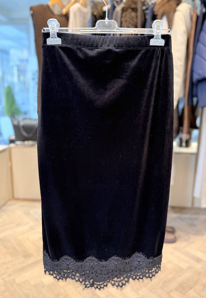 MOTEL - Gonna In Velluto Lingerie Nero