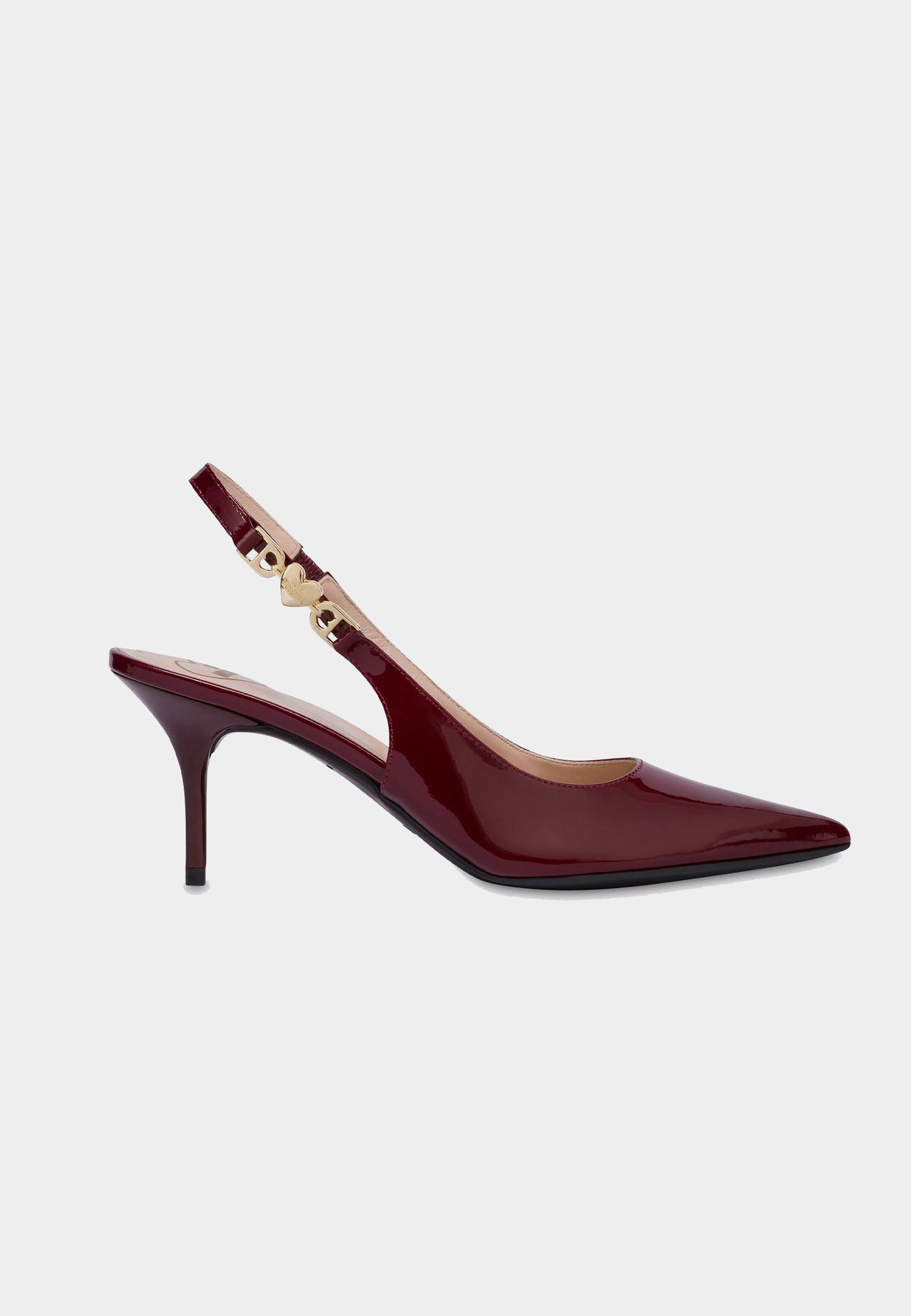 LOVE MOSCHINO - Slingback Vernice Burgundy