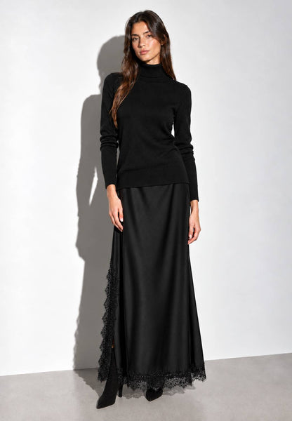 NUNZIA - Gonna Lunga Con Pizzo Nero
