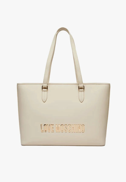 LOVE MOSCHINO - Shopping Bag Lettering Avorio