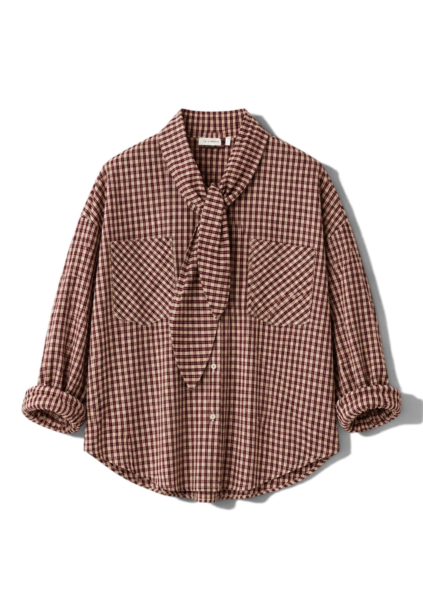 LE STREGHE - Camicia Fiocco bordeaux