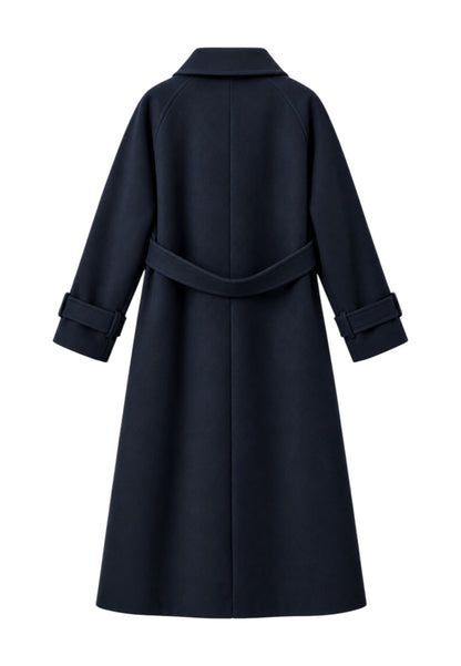 MOTEL - Cappotto Raglan Monopetto Blu