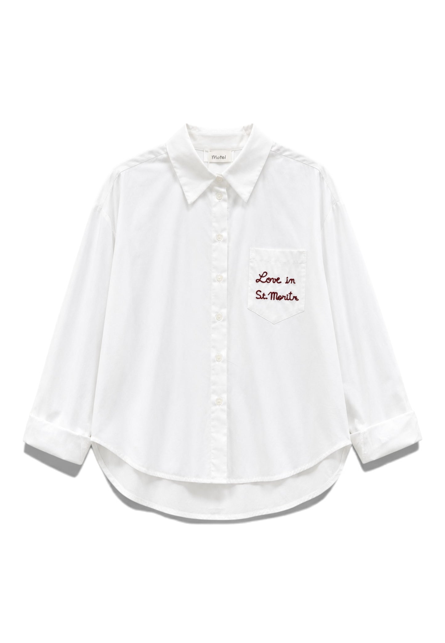 MOTEL - Camicia In Cotone Saint Moritz Bianco