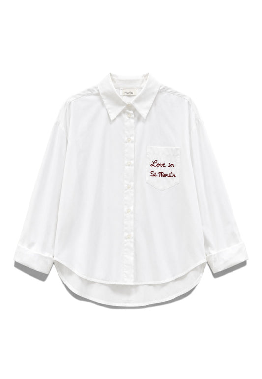 MOTEL - Camicia In Cotone Saint Moritz Bianco