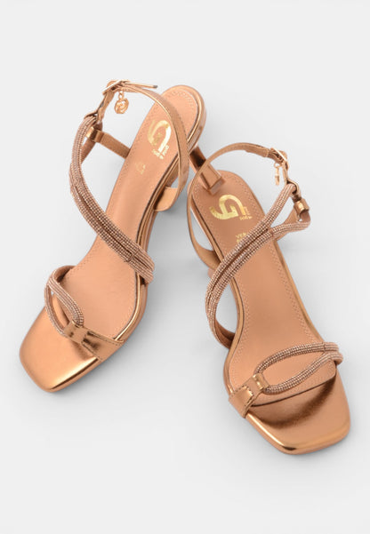 GOLD&GOLD - Sandalo Strass Bronzo