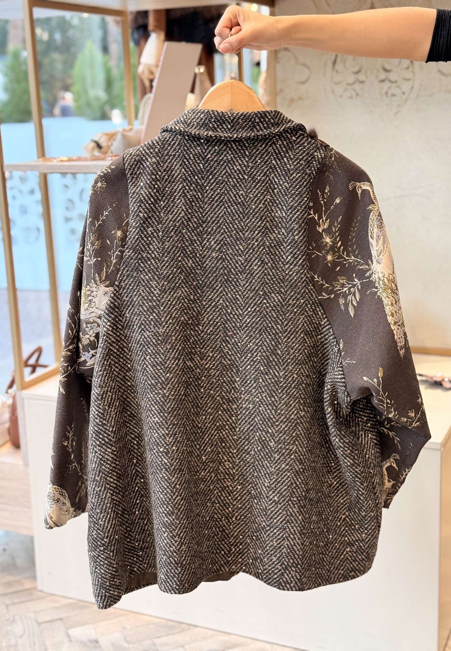 LE STREGHE - Giacca Over Monopetto Fantasia