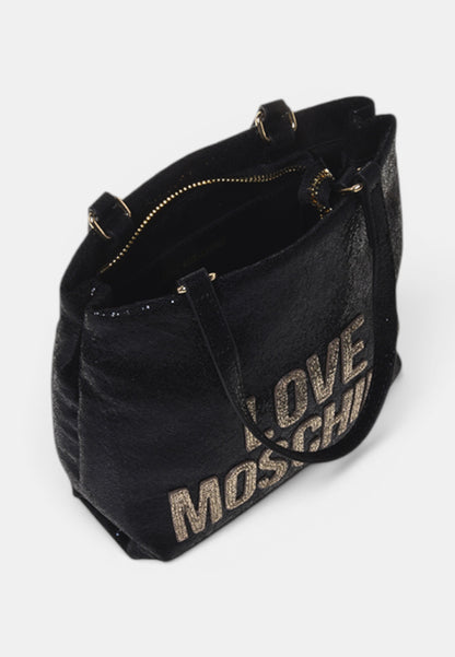 LOVE MOSCHINO - Borsetta Laminata Nero