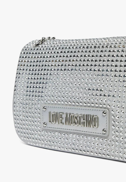 LOVE MOSCHINO - Borsa A Tracolla Sparkling Silver