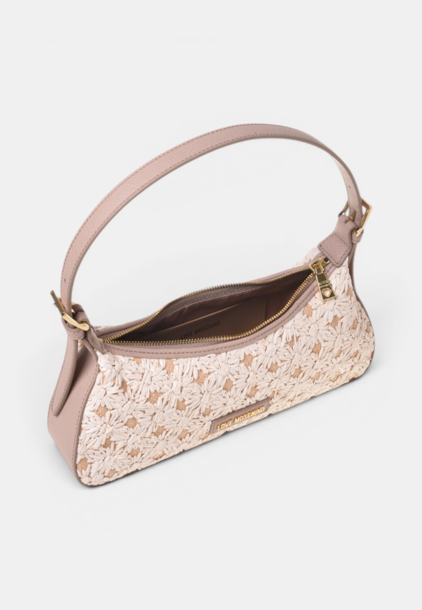 LOVE MOSCHINO - Borsetta A Spalla Flower Taupe