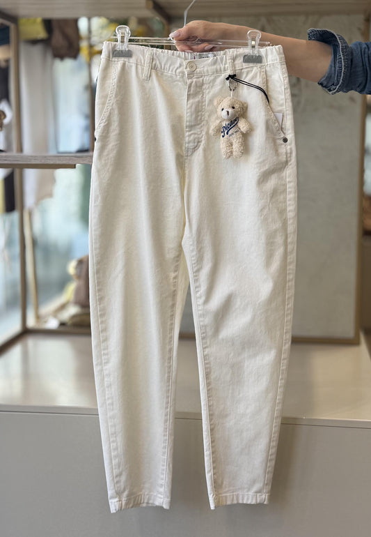 PLEASE - Pantalone Casual Bianco