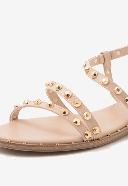 DIVINE FOLLIE - Sandalo Basso Borchie Rosa