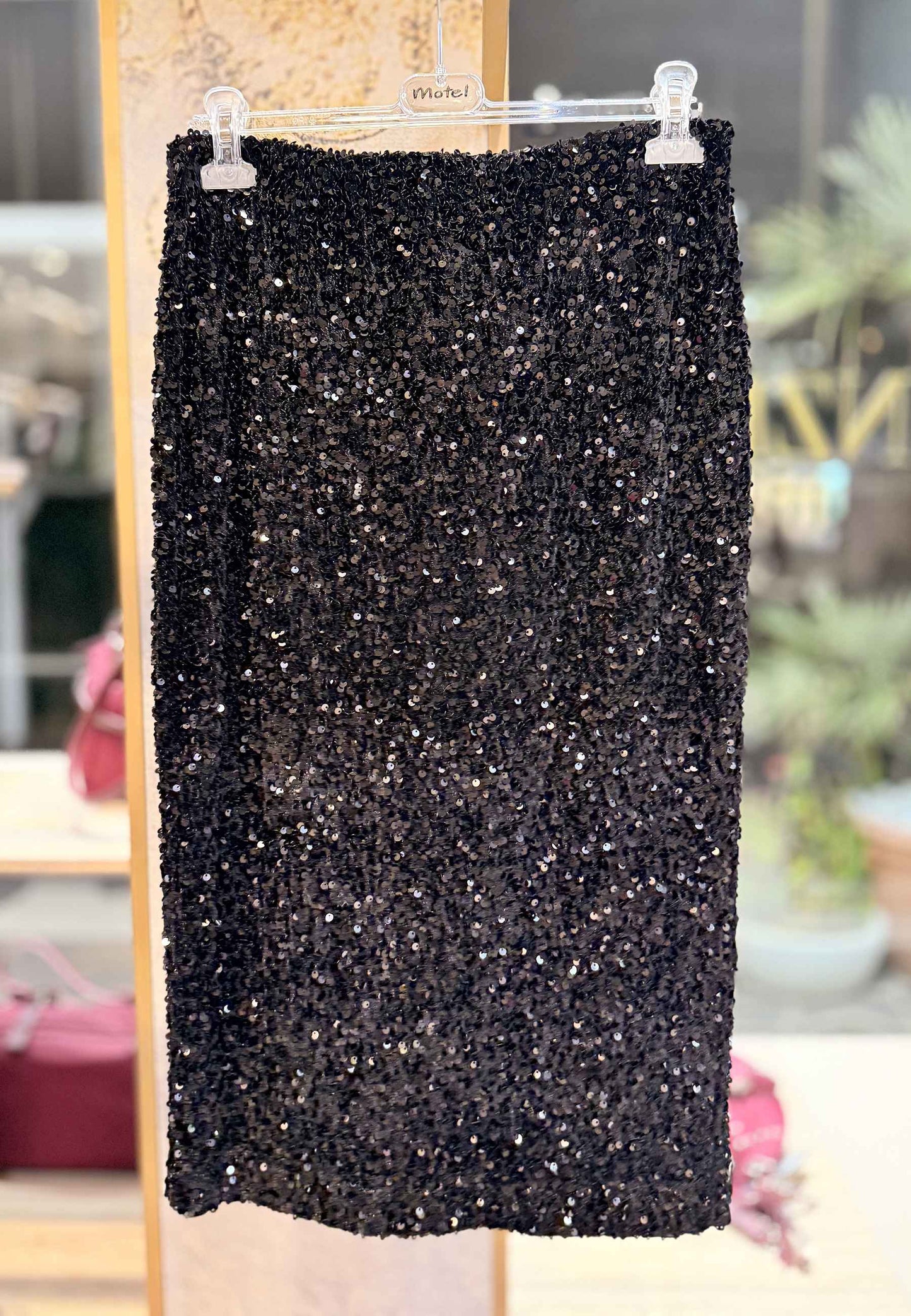 MOTEL - Gonna A Tubino In Paillettes Nero