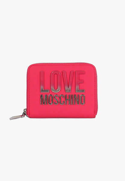 LOVE MOSCHINO - Portafoglio Zip Around Nuance Piccolo Fuxia