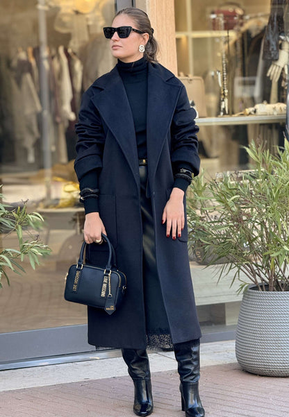 MOTEL - Cappotto Monopetto Over Nero