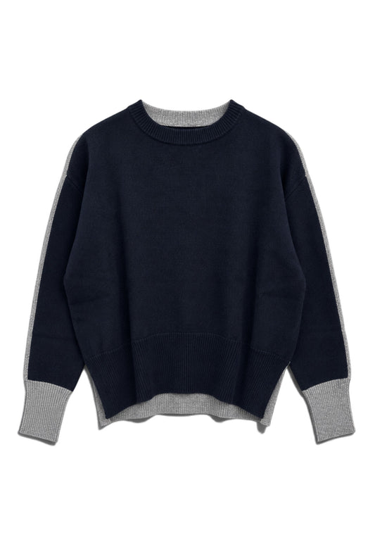 MOTEL - Maglione Bi-Colore Blu