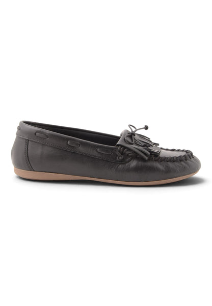 DIVINE FOLLIE - Mocassino Con Frangia e Laccetto Nero