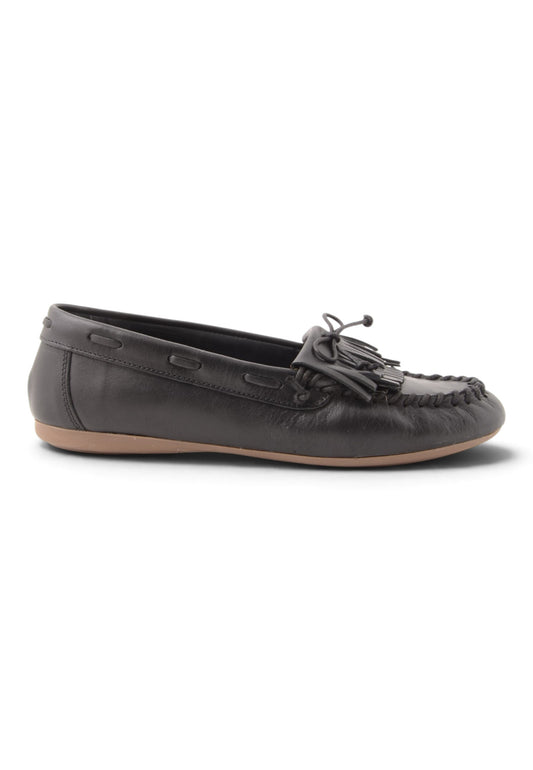 DIVINE FOLLIE - Mocassino Con Frangia e Laccetto Nero