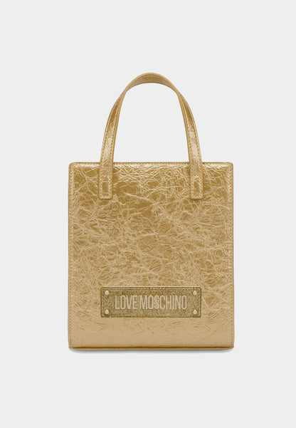 LOVE MOSCHINO - Borsa A Mano Laminata Oro