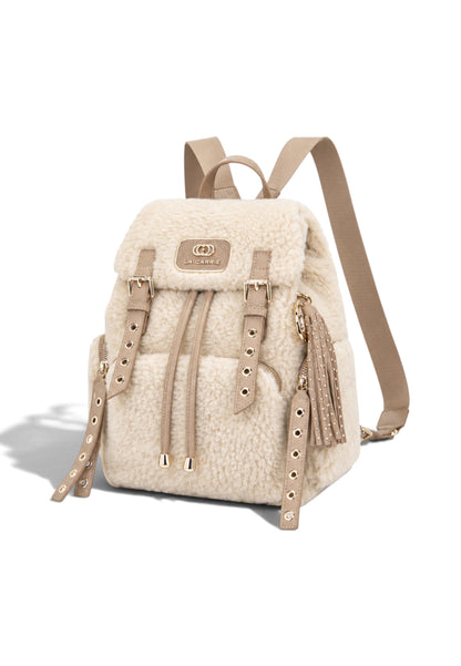 LA CARRIE - Zaino TEDDY ECO FUR Avorio