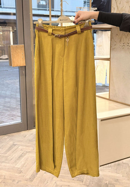 MARYLEY - Pantalone Largo Olio