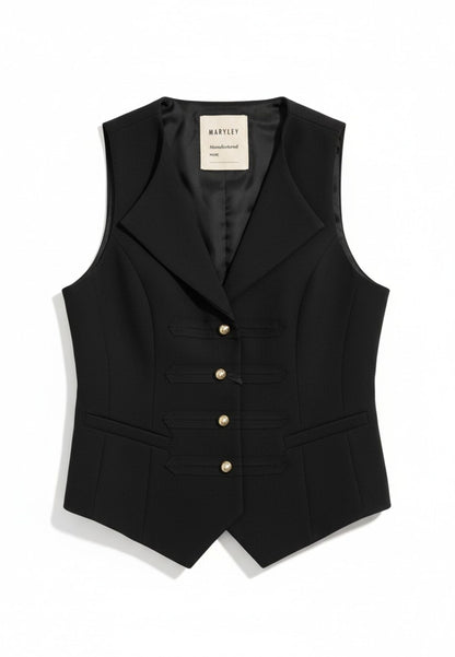 MARYLEY - Gilet Napoleone Nero