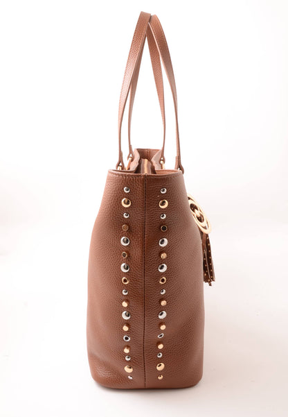 LA CARRIE - Shopping Bag Explosion Vera Pelle Cuoio
