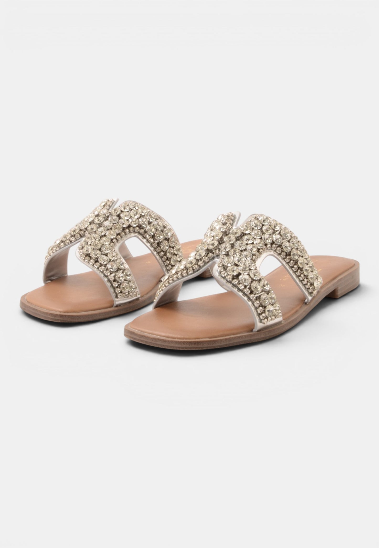 DIVINE FOLLIE - Ciabatta Strass Argento