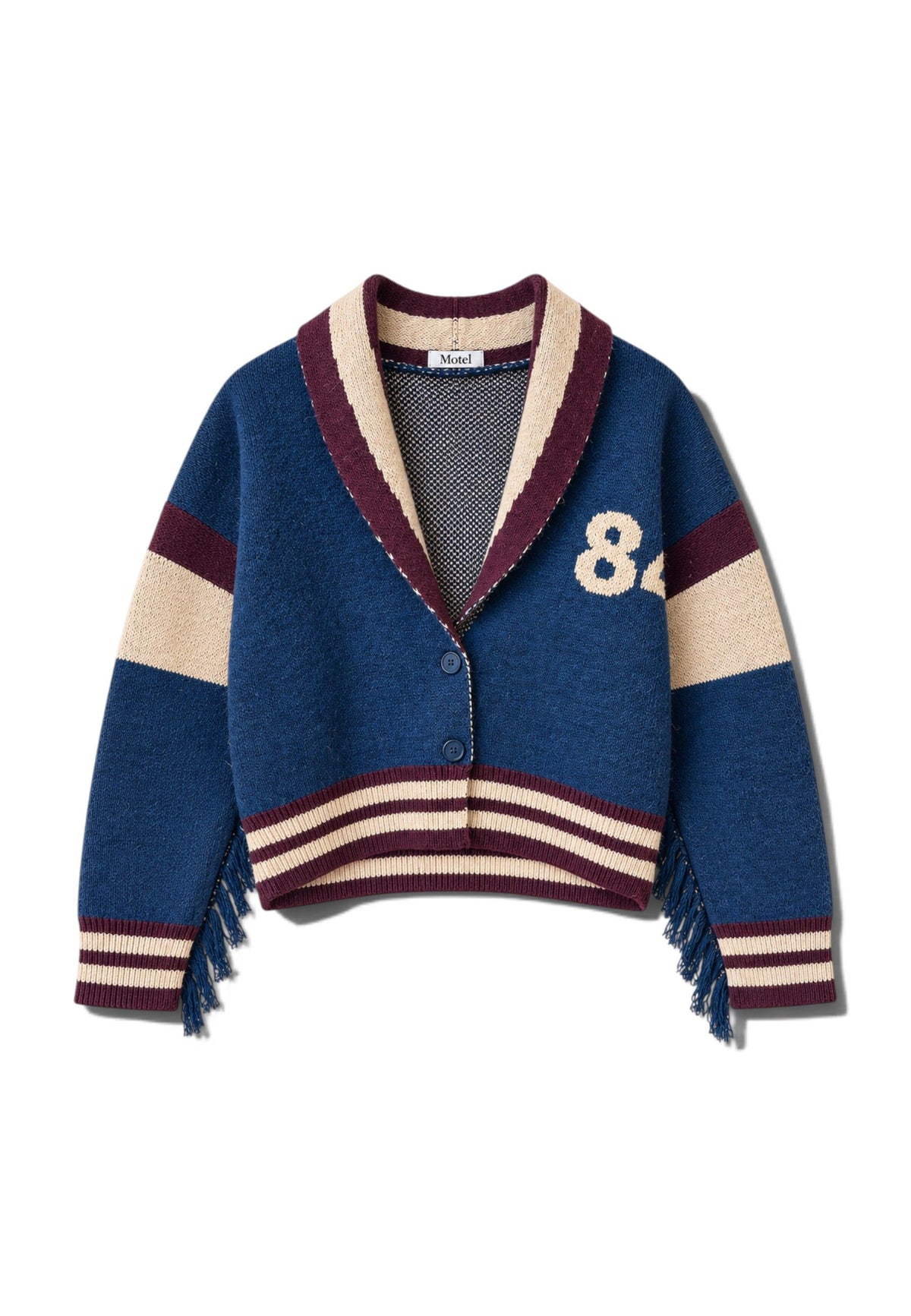 MOTEL - Cardigan Boomber Blu