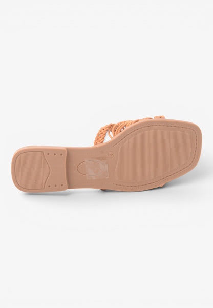 GOLD&GOLD - Ciabattina Macramè Camel