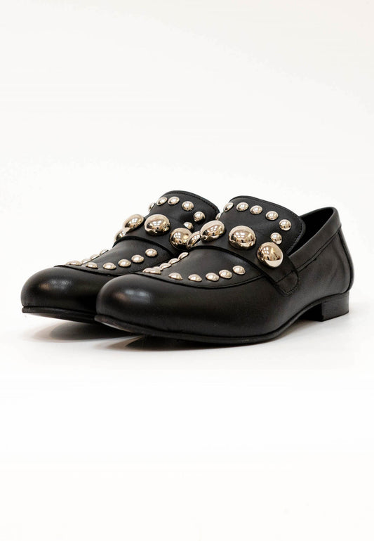 DIVINE FOLLIE - Mocassino Borchie Nero