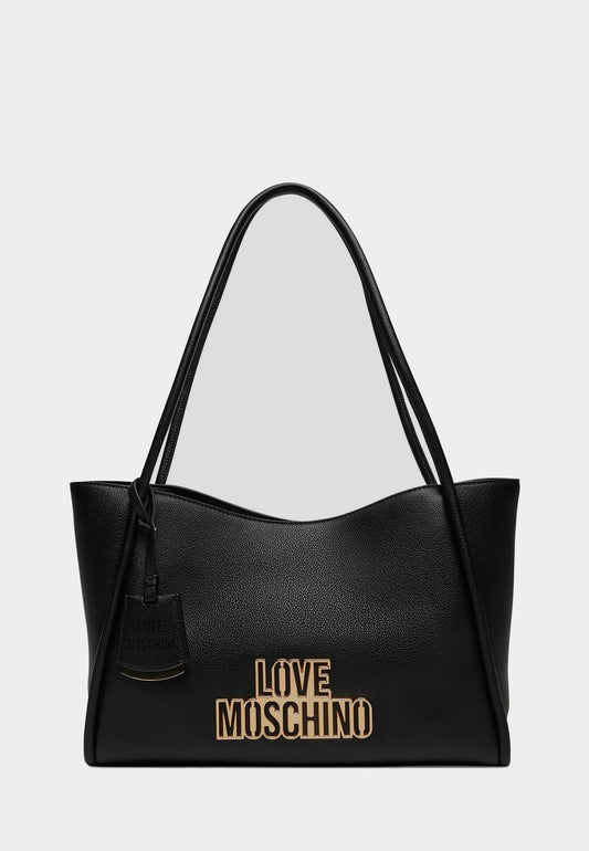 LOVE MOSCHINO - Borsa A Spalla Lettering Nero