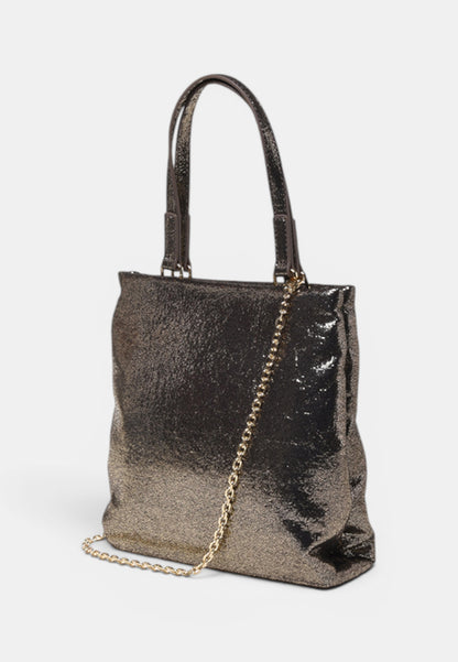 LOVE MOSCHINO - Borsetta Laminata Platino