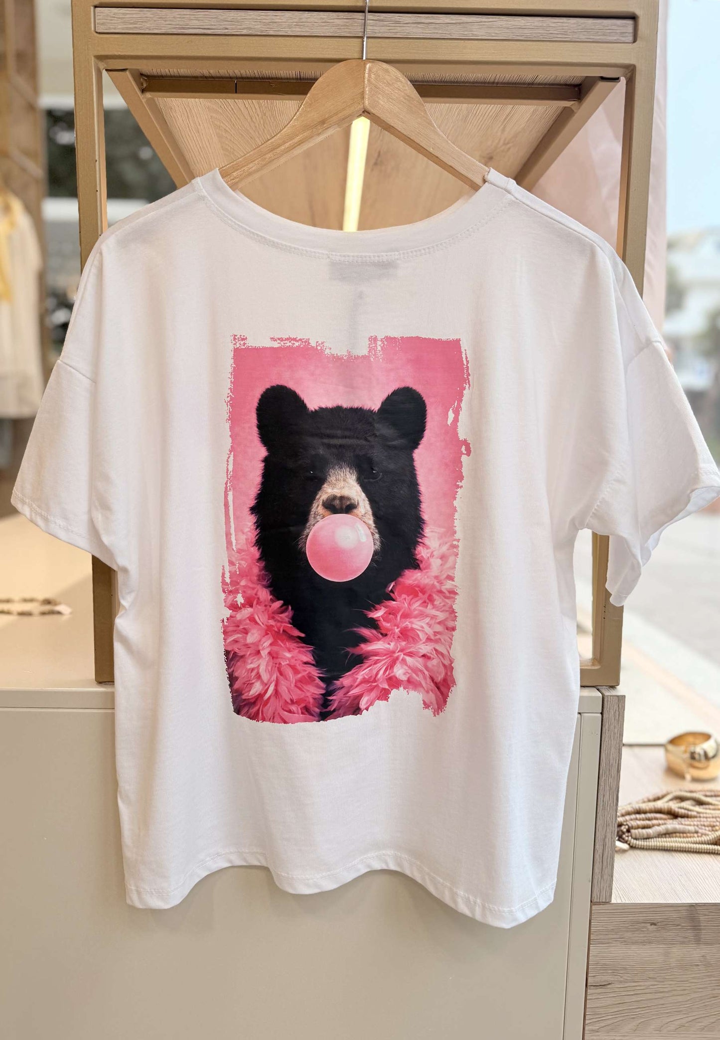 MARYLEY - T-shirt Orsetto Bianco