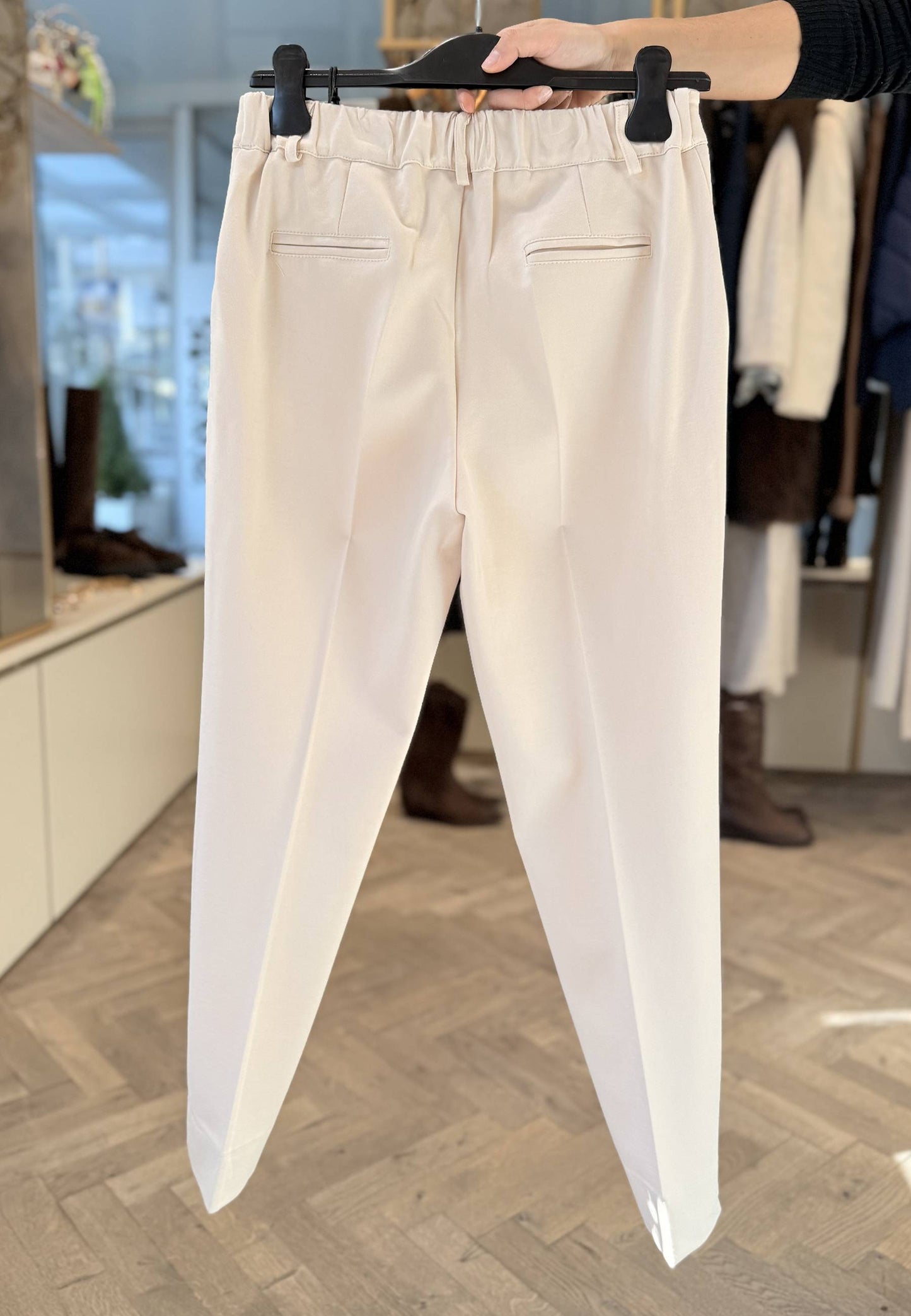 LE STREGHE - Pantalone Spacco Laterale Avorio