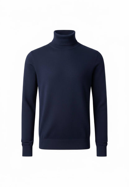 MOTEL - Maglia Dolcevita Blu Navy