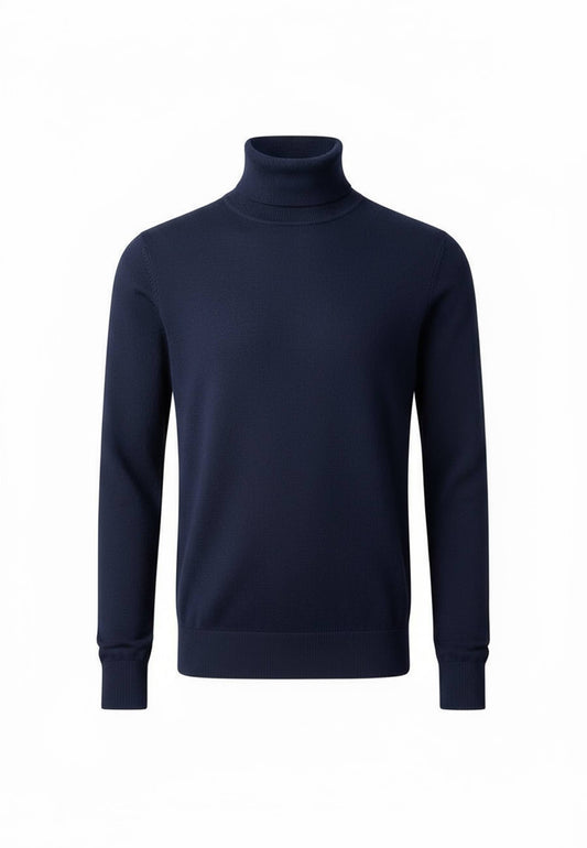 MOTEL - Maglia Dolcevita Blu Navy