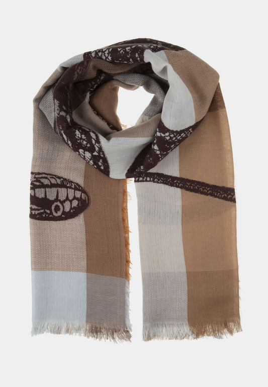 ALEX MAX - Brown Snake Scarf